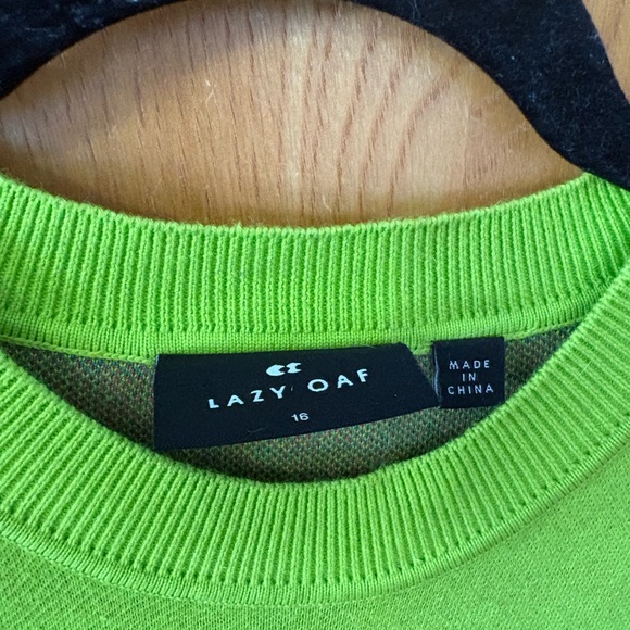 Lazy Oaf Vibrant Green cherry print short sleeve Knit Sweater 16 - Picture 2 of 6